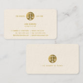 弁護士 |ゴールデンはかりで測オブジャスティス 名刺 (正面/裏面)