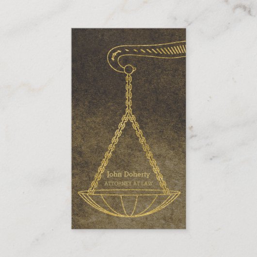 弁護士 |ゴールデンはかりで測オブジャスティス 名刺 (正面)