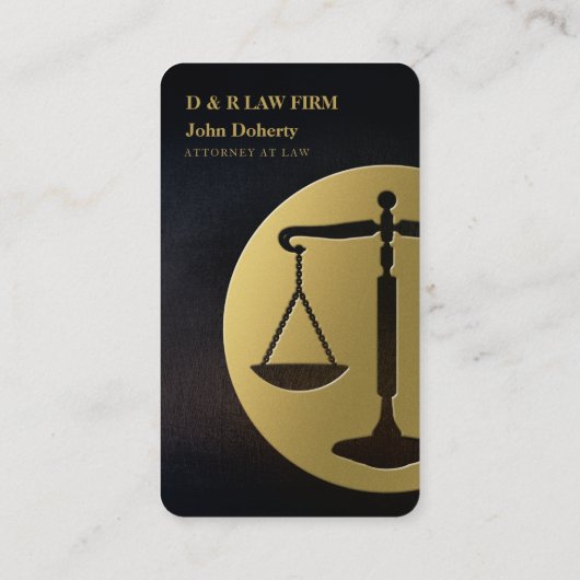 弁護士 |ゴールデンはかりで測オブジャスティス 名刺 (裏面)