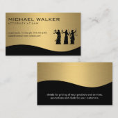 弁護士 / ゴールドメタリックの天秤 名刺 (正面/裏面)