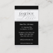 弁護士·シルバー·ロー·スクリプト 名刺 (裏面)