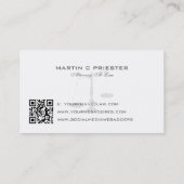 弁護士、ジャスティススケールウォーターマーク 名刺 (裏面)