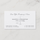 弁護士、ジャスティススケールウォーターマーク 名刺 (正面)