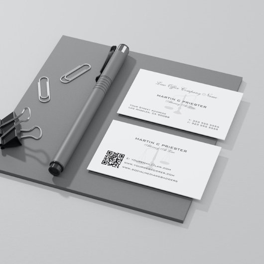 弁護士、ジャスティススケールウォーターマーク 名刺