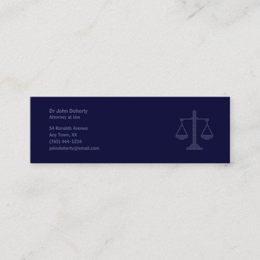 弁護士 スキニー名刺 (正面)