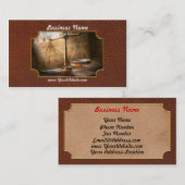 弁護士-スケール-釣り合った法律 名刺 (正面/裏面)