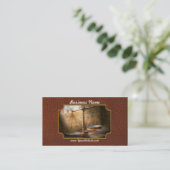 弁護士-スケール-釣り合った法律 名刺 (スタンド正面)