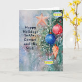 弁護士&スタッフ用ホリデーカード カード (黄色い花)