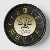 弁護士 |パーソナライズ可能 壁時計 (正面)