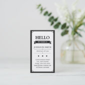 弁護士-レトロこんにちは私の名前 名刺 (スタンド正面)