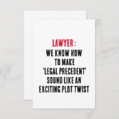 弁護士「判例」の言い方を私たちは知っている サンキューカード (正面/裏面)