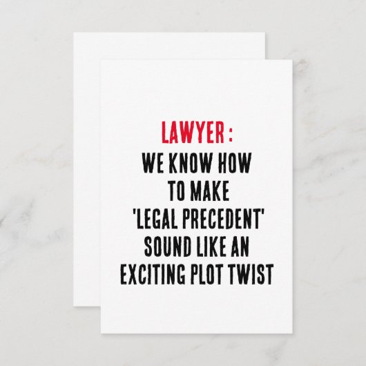 弁護士「判例」の言い方を私たちは知っている サンキューカード (正面/裏面)