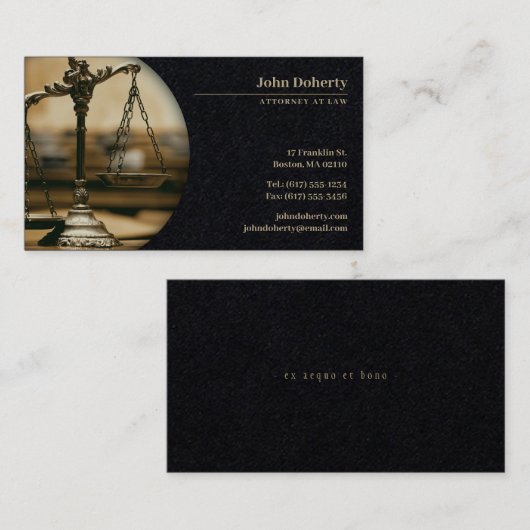 弁護士 |司法はかりで測ヴィンテージ 名刺 (正面/裏面)