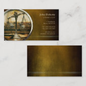 弁護士 |司法はかりで測ヴィンテージ 名刺 (正面/裏面)