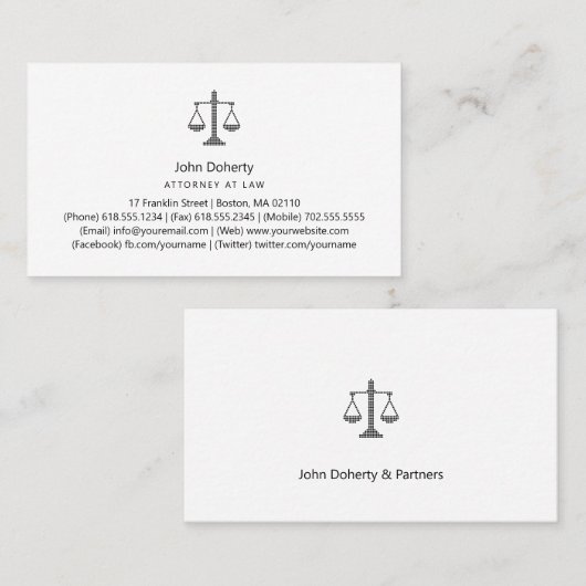 弁護士 名刺 (正面/裏面)