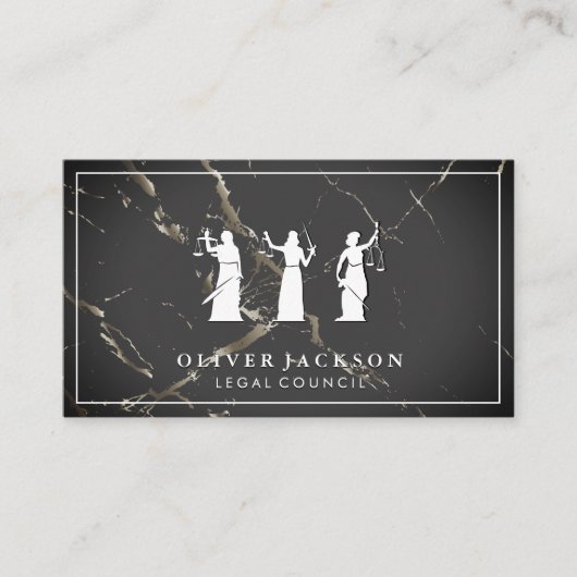 弁護士 |大理石 |視覚障害者の正義 名刺 (正面)
