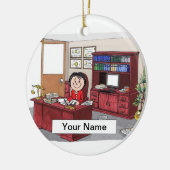 弁護士 – 女性 セラミックオーナメント (左)