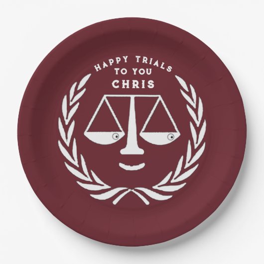 弁護士 学校卒業パーティー用紙皿 ペーパープレート (正面)