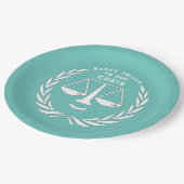 弁護士 学校卒業パーティー用紙皿 ペーパープレート (アングル)