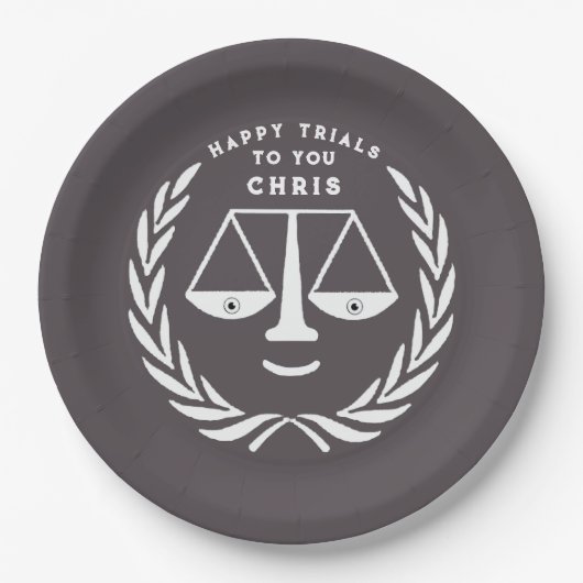 弁護士 学校卒業パーティー用紙皿 ペーパープレート (正面)