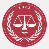 弁護士 学校卒業 2026 ラウンドシール (正面)