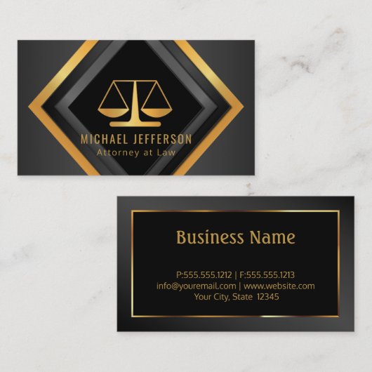 弁護士-幾何学 名刺 (正面/裏面)