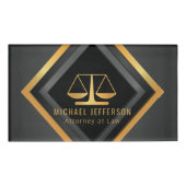 弁護士-幾何学 名札 (正面)