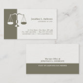 弁護士/弁護士の専門の名刺 名刺 (正面/裏面)