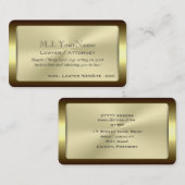 弁護士/弁護士の贅沢によって組み立てられる金ゴールド効果 名刺 (正面/裏面)