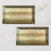 弁護士/弁護士の贅沢の金ゴールド効果 名刺 (正面/裏面)
