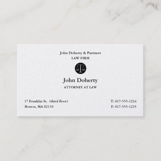 弁護士 |弁護士クラシック名刺 名刺 (正面)