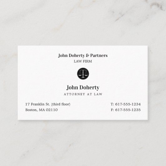 弁護士 |弁護士クラシック弁護士 名刺 (正面)