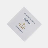 弁護士 |弁護士法はかりで測法で議論を訓練 スタンダードカクテルナプキン (角)