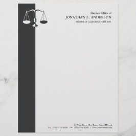 弁護士/弁護士-チャコールグレーレターヘッド レターヘッド
