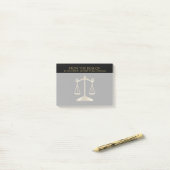 弁護士 – 弁護士 – ブラックと金ゴールド ポストイット (デスク上)