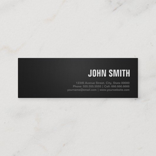 弁護士/弁護士 – ブラックシルバーストライプズ スキニー名刺 (裏面)