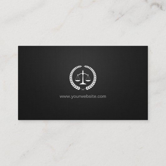 弁護士/弁護士-プロフェッショナルエレガントブラック 名刺 (裏面)