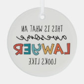 弁護士 |弁護士 |弁護士素晴らしおもしろい ガラスオーナメント (裏面)