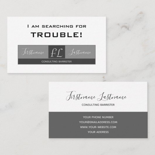 弁護士、弁護士、弁護士、弁護士を探している問題 名刺 (正面/裏面)
