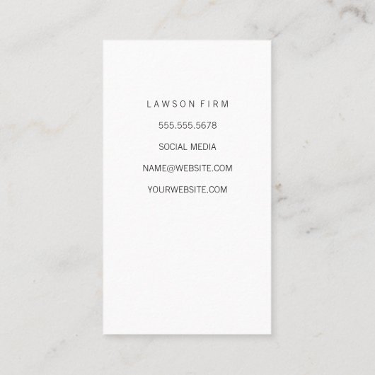 弁護士 |弁護士 |法律事務所 予約カード (裏面)