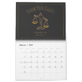 弁護士 | 弁護士 | 裁判官 | 法律事務所 カレンダー (2月 2027)