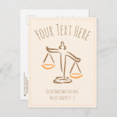 弁護士 | 弁護士 | 裁判官 | 法律事務所 ポストカード (正面/裏面)