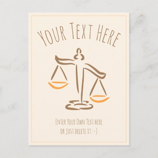 弁護士 | 弁護士 | 裁判官 | 法律事務所 ポストカード (正面)