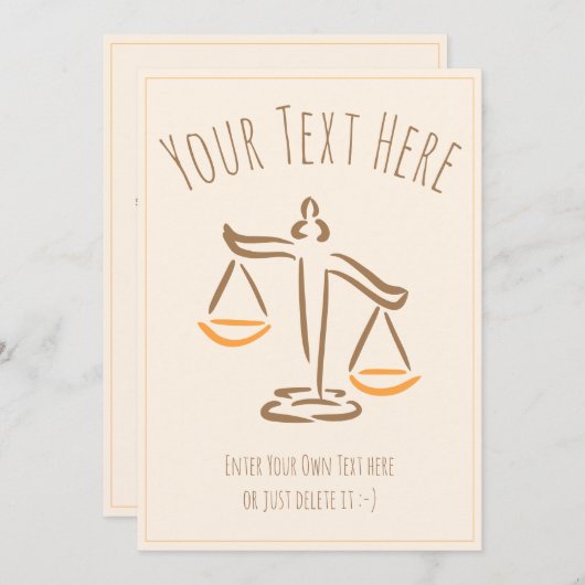 弁護士 | 弁護士 | 裁判官 | 法律事務所 招待状 (正面/裏面)