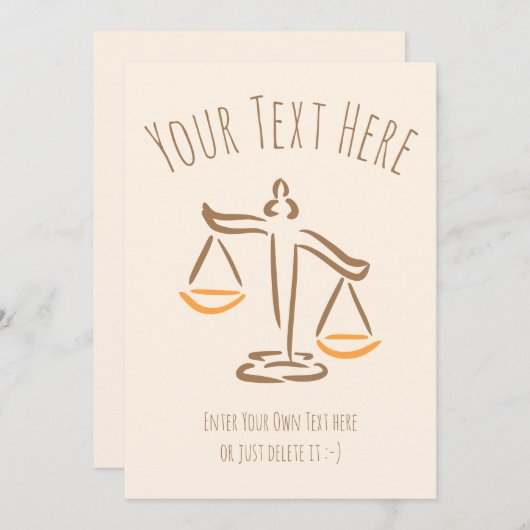 弁護士 | 弁護士 | 裁判官 | 法律事務所 招待状 (正面/裏面)