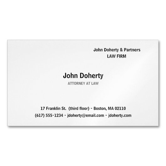 弁護士 |標準 マグネット名刺 (正面)