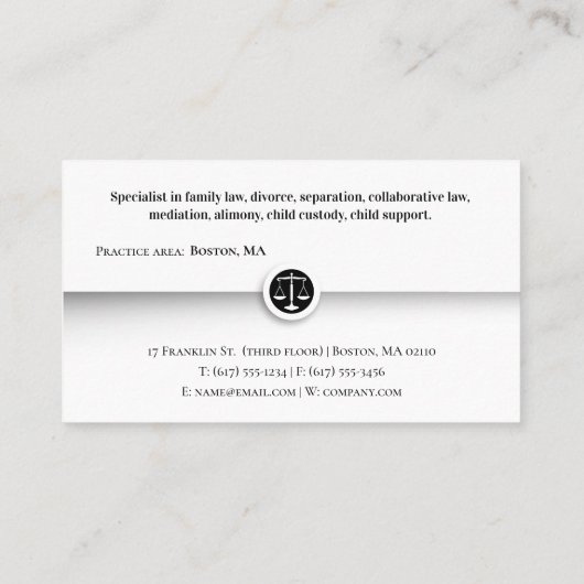 弁護士 |法はかりで測律 名刺 (裏面)