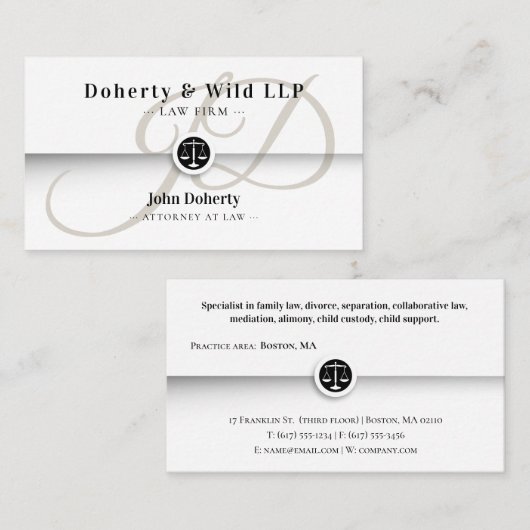 弁護士 |法はかりで測律 名刺 (正面/裏面)