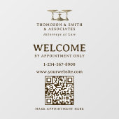 弁護士・法律専門家・予約制QRコード ウィンドウサイン (シート)