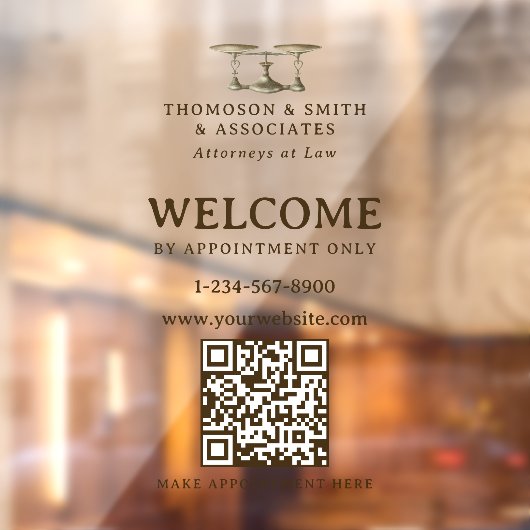 弁護士・法律専門家・予約制QRコード ウィンドウサイン (シート2)